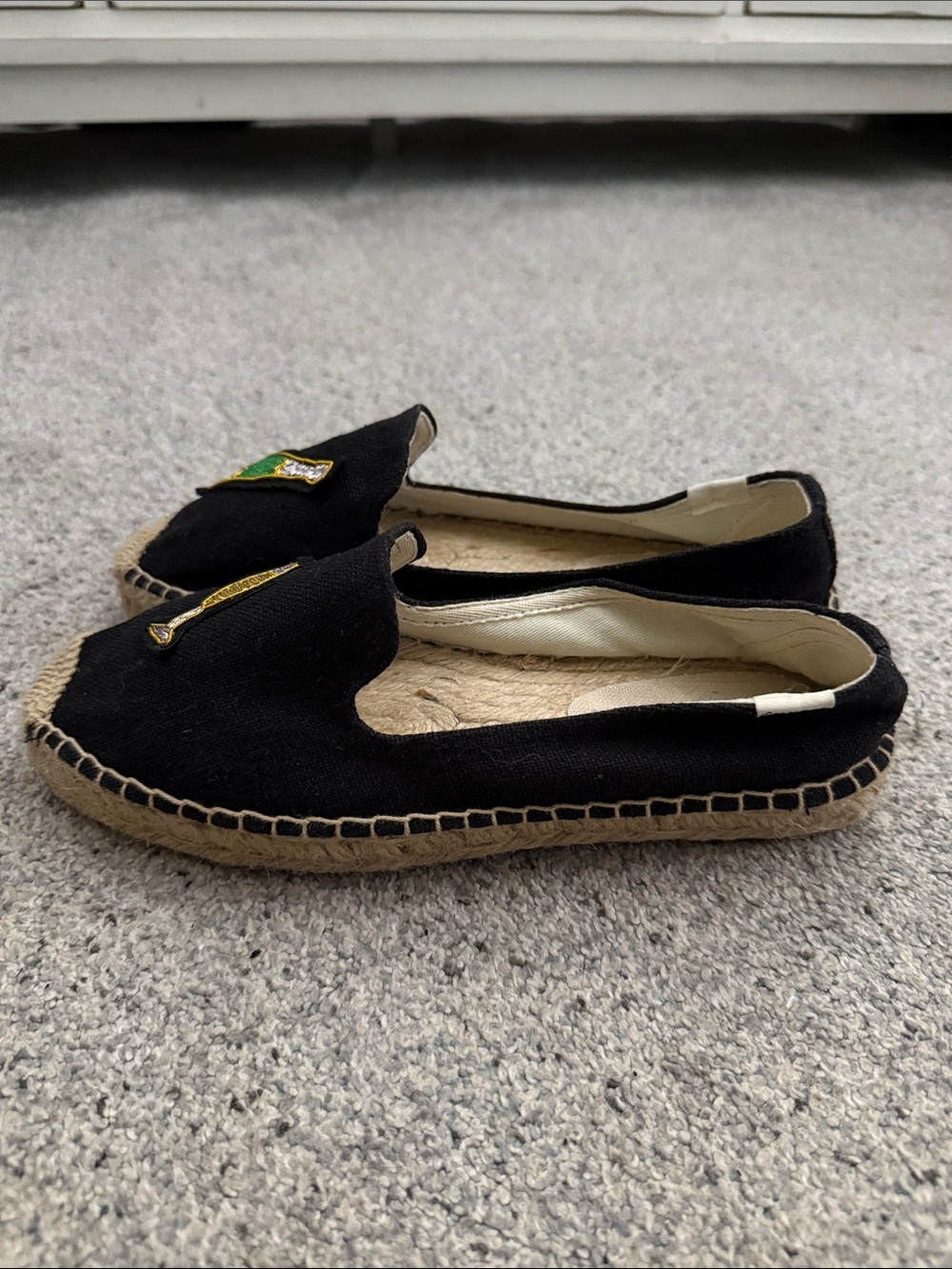 Soludos Black Espadrilles with Champagne Bottle & Glass Embroidery - Picture 6 of 6